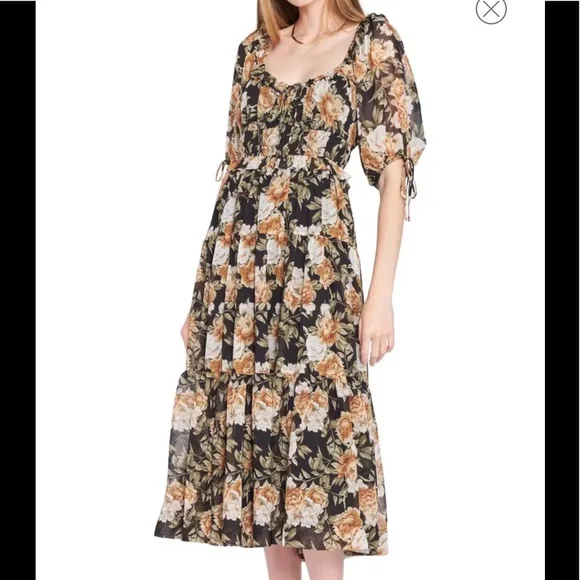 knee length dresses for ladies Pink Striped Brielle Midi Dress main image 1
